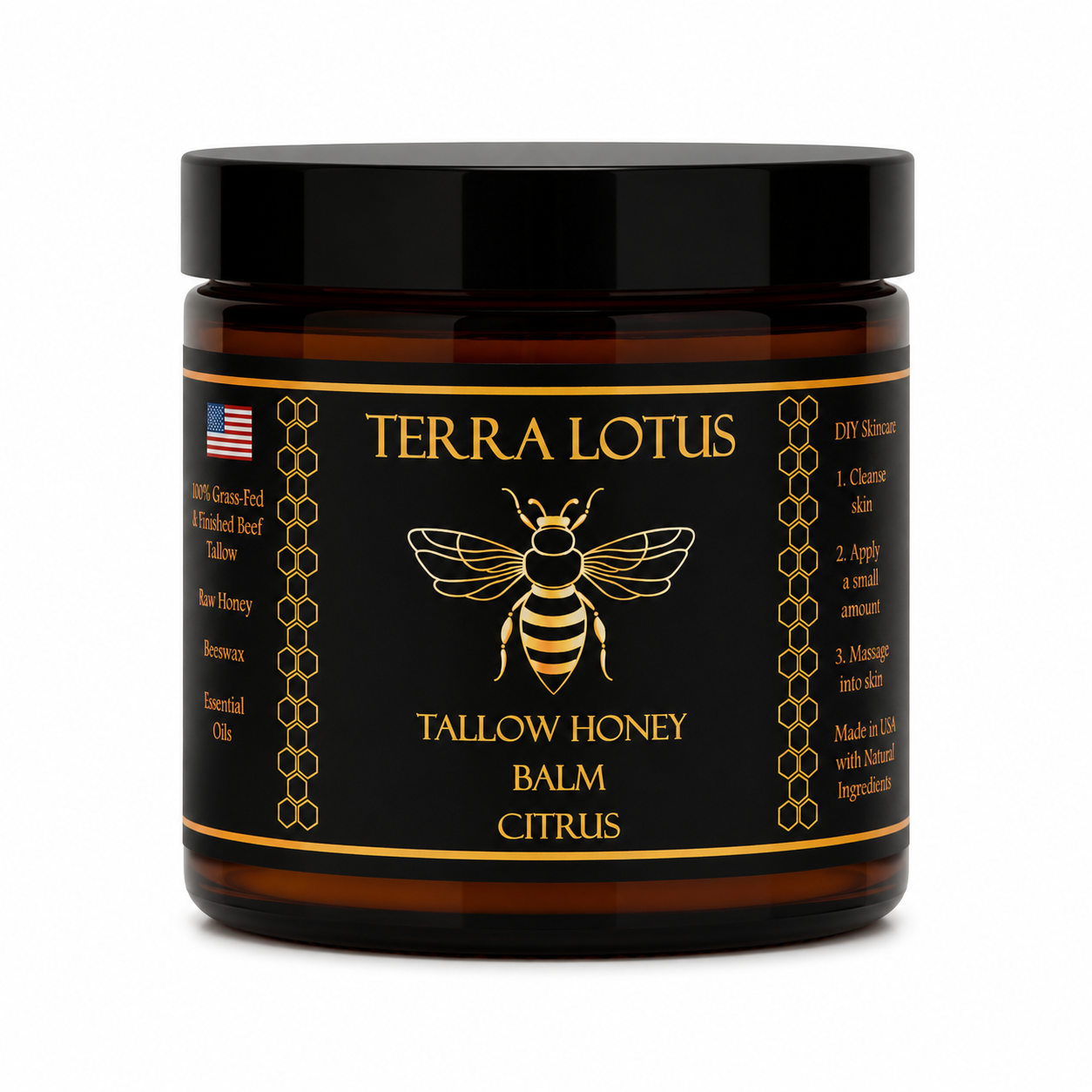 TERRA LOTUS | Bálsamo de Sebo y Miel Para una Piel Suave y Tersa